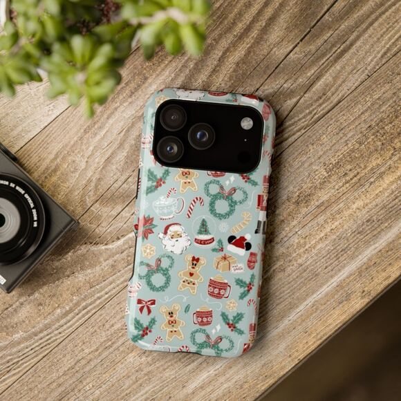 Disney Phone Case : Blue Gingerbread Collage Phone Case - MagSafe iPhone 16 Pro - Picture 4 of 5